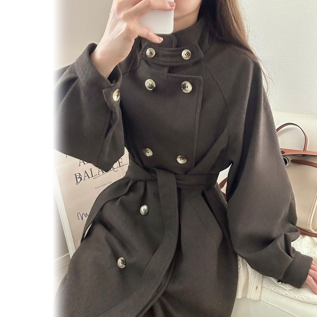 セール57%OFF】ラウアー LAUIR ダブルボタンロングコート