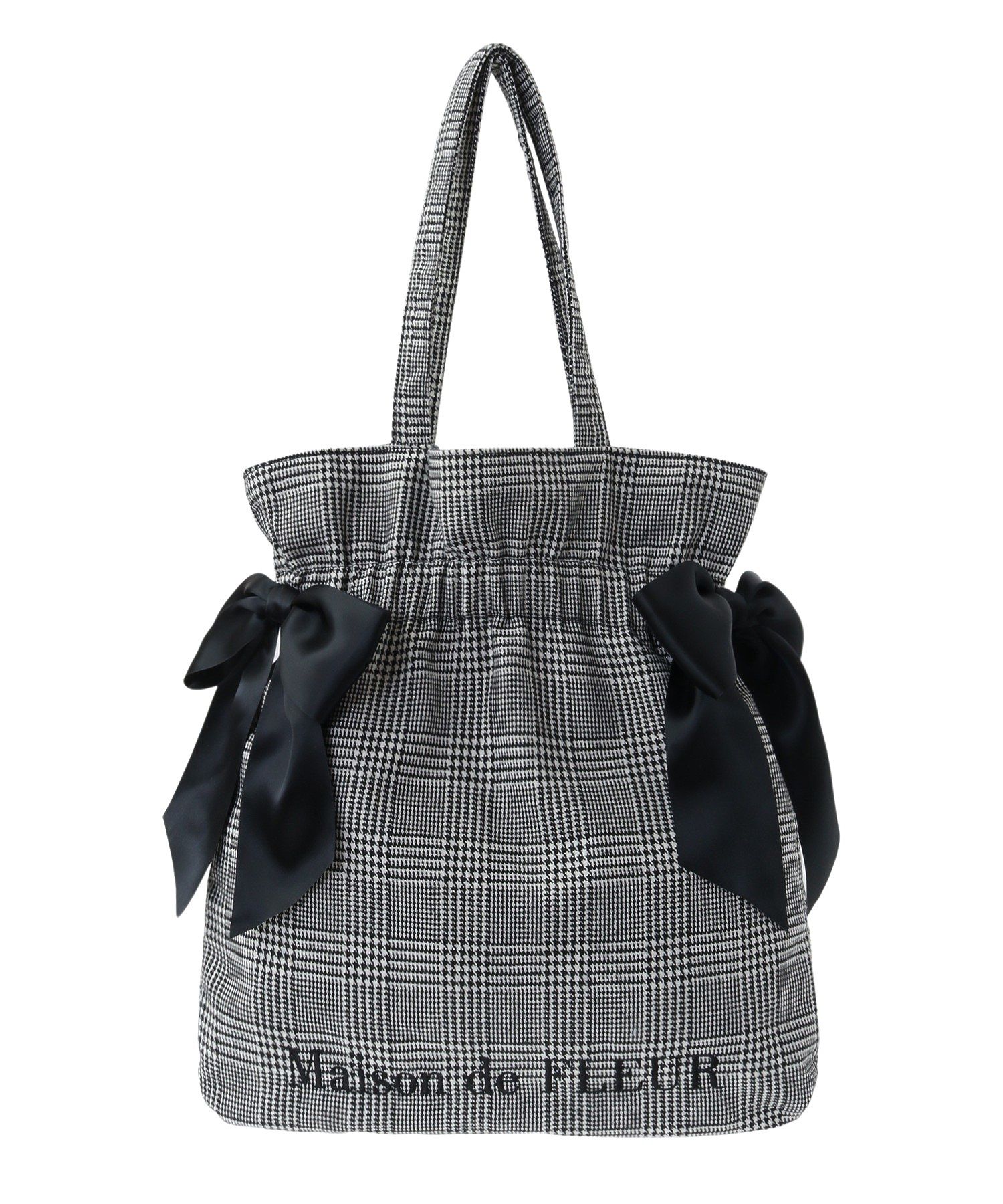 メゾン ド フルール Maison de FLEUR ラメチェックダブルリボン