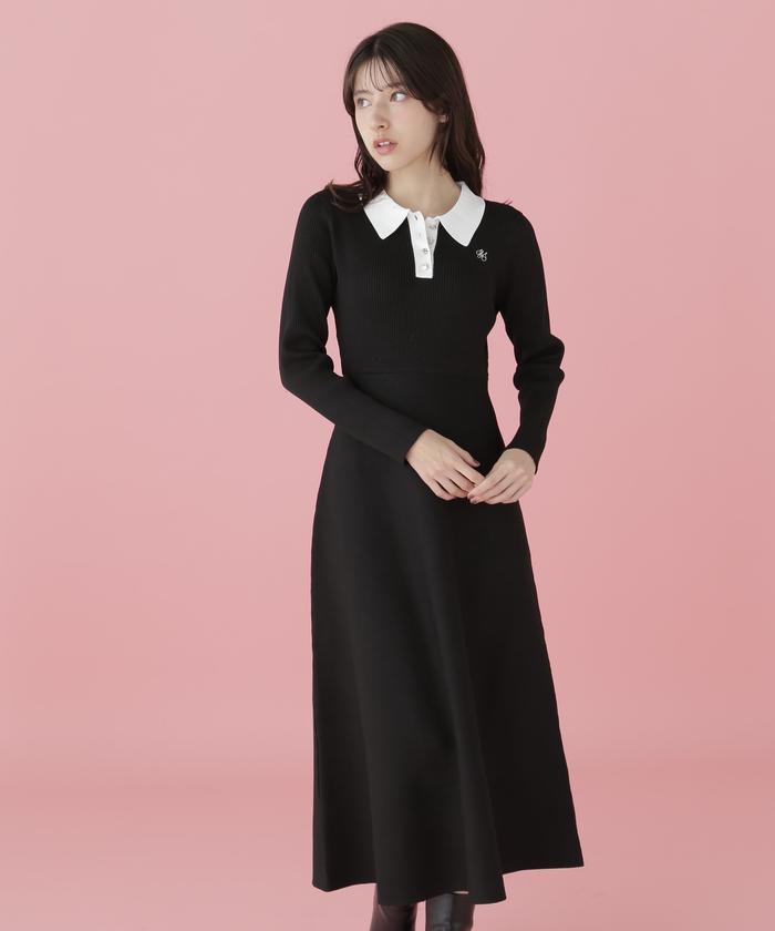 長袖ポロネックニットワンピース(507514892) | ジル バイ ジル