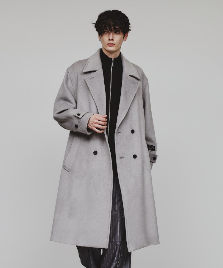 tk. ダブルオーバーコート グレー Sサイズ セール55%OFF】ティーケー タケオ キクチ tk.TAKEO KIKUCHI