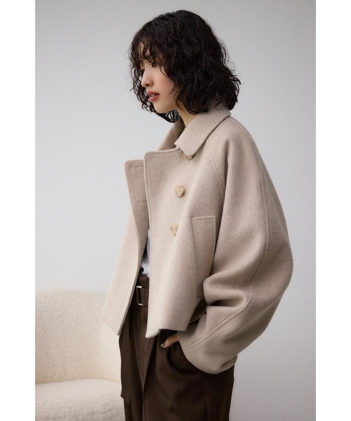 【新品未使用】 MOUSSY コクーンコート セール】コクーンスリーブショートコート(507518990) | アズール