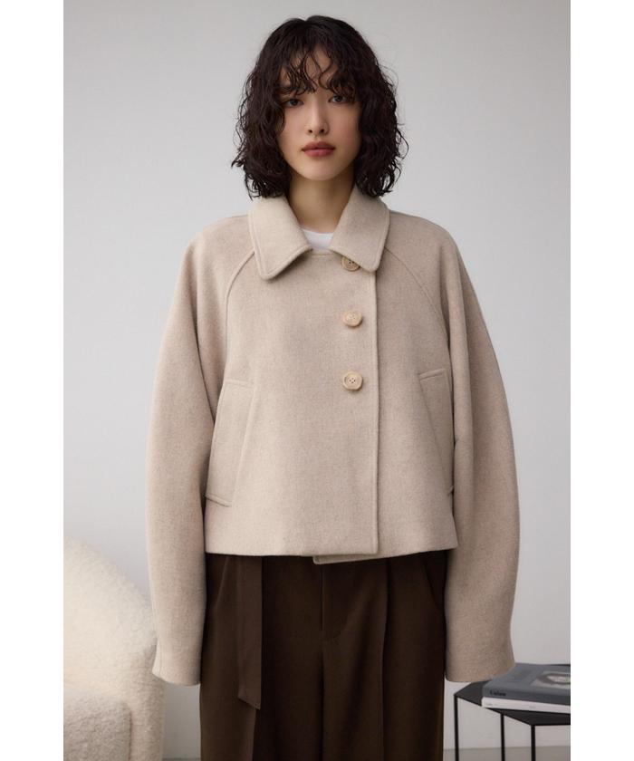 【新品未使用】 MOUSSY コクーンコート セール】コクーンスリーブショートコート(507518990) | アズール