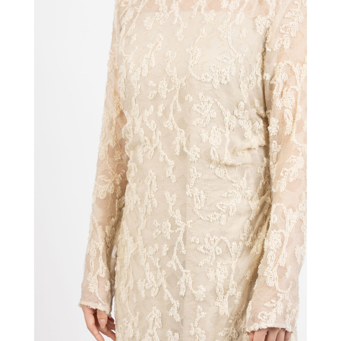 クラネ CLANE FLOWER JACQUARD WAIST DRAPE ONEPIECE(507521707 クラネ CLANE FLOWER JACQUARD WAIST DRAPE ONEPIECE(507521707