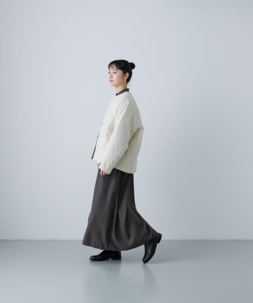中綿ノーカラージャケット(506853896) | かぐれ(KAGURE) - d fashion