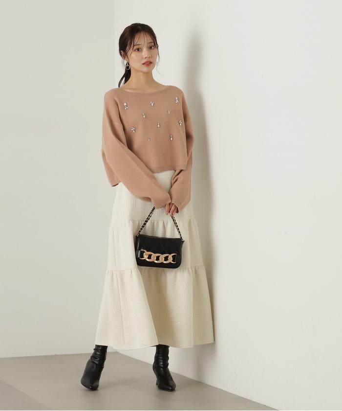 ツイードティアードスカート|PROPORTION BODY DRESSING