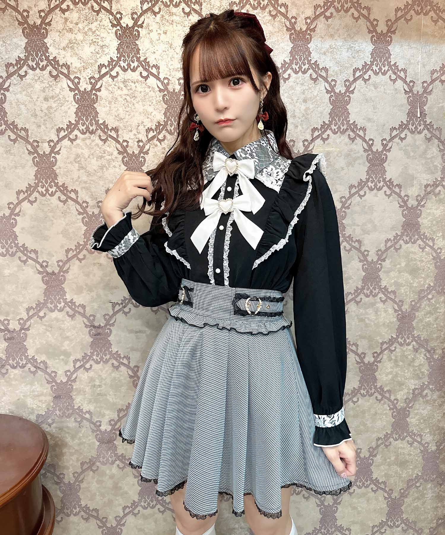 セール】ロジータ ROJITA ダブルリボンラッフルフリル配色