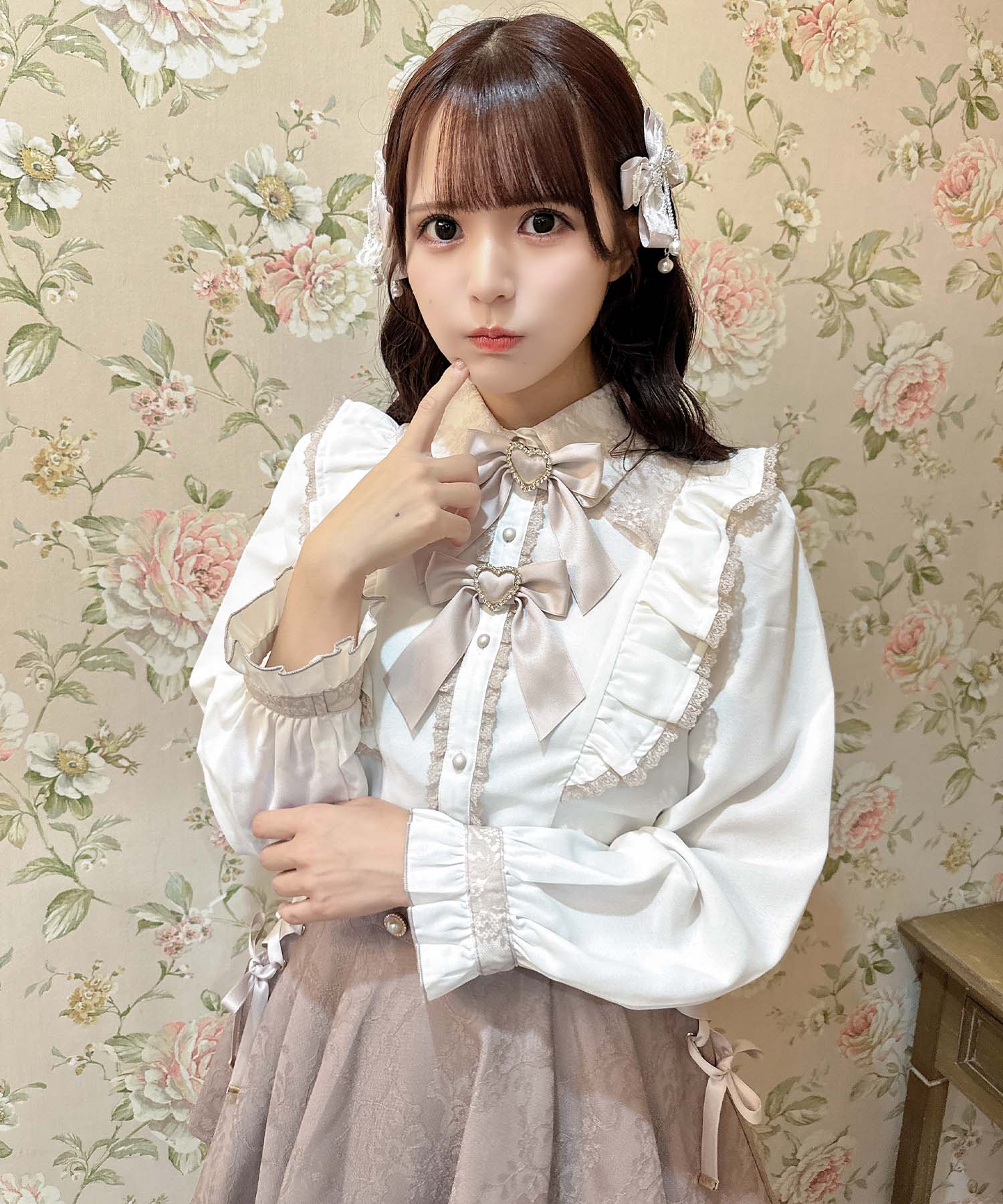 セール】ロジータ ROJITA ダブルリボンラッフルフリル配色