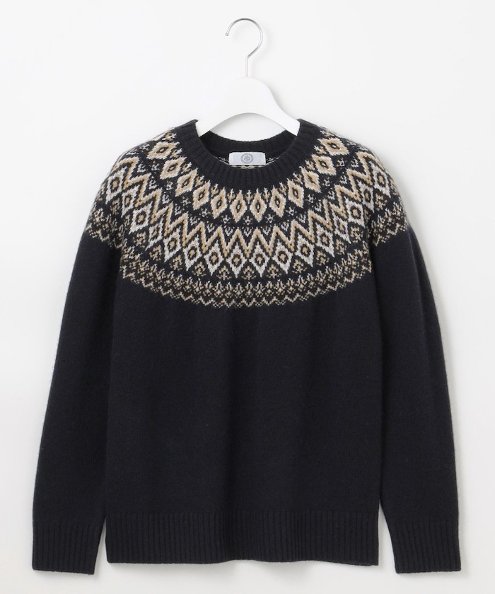 ニット セーター 「WEB限定カラーあり・洗える」FAIR ISLE ラウンドネック ニット レディース ニット セーター 「WEB限定カラーあり・洗える」FAIR ISLE