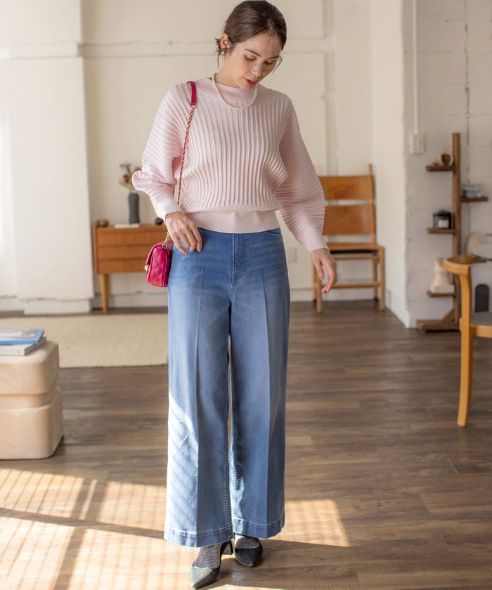 セール 30%OFF】【手洗い可】ELENAスパンコールドルマン ニット