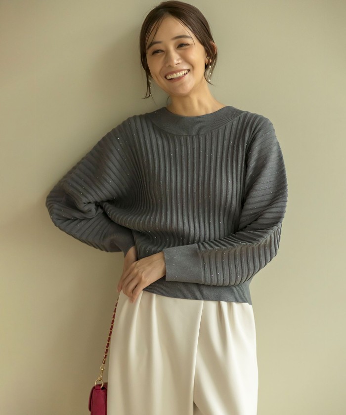 セール 30%OFF】【手洗い可】ELENAスパンコールドルマン ニット