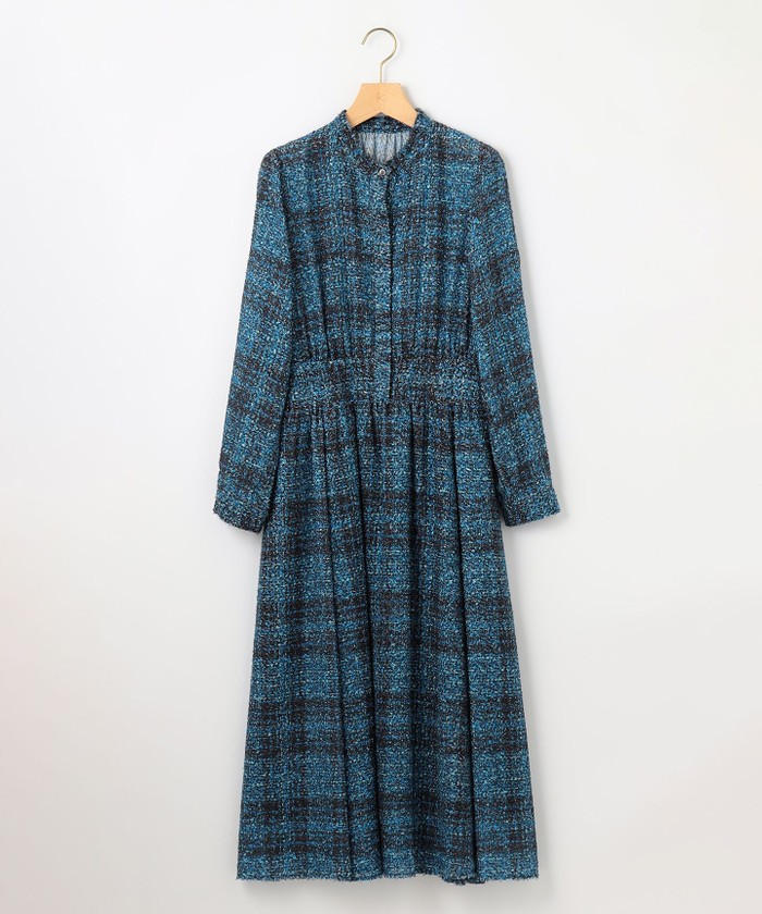 セール 30%OFF】ギミックチェックツイード ワンピース(507531468 セール 30%OFF】ギミックチェックツイード ワンピース(507531468