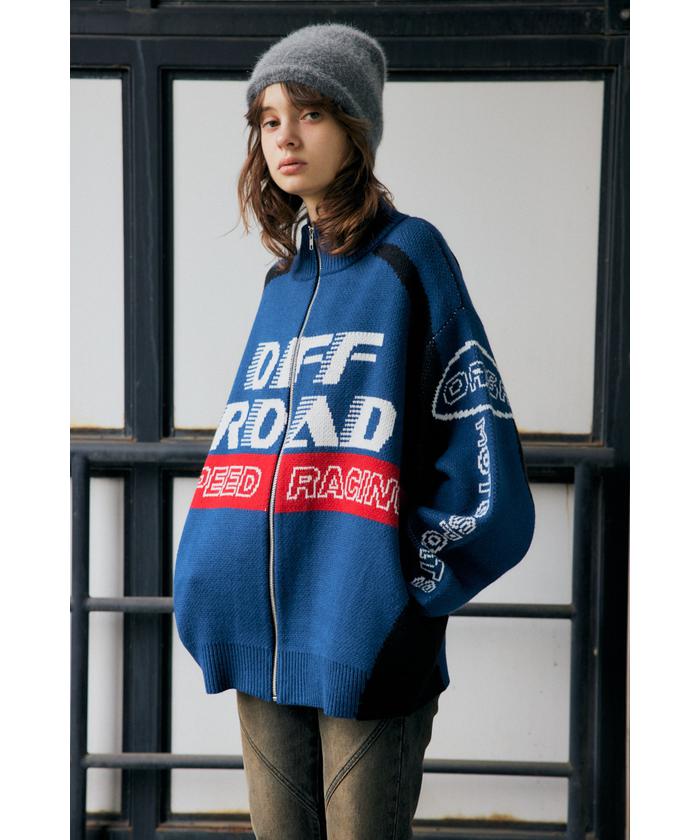 新品 完売品 SLY LOGO JQ ZIP UP カーディガン ライトブルー セール 20%OFF】LOGO JQ ZIP UP カーディガン(507534296