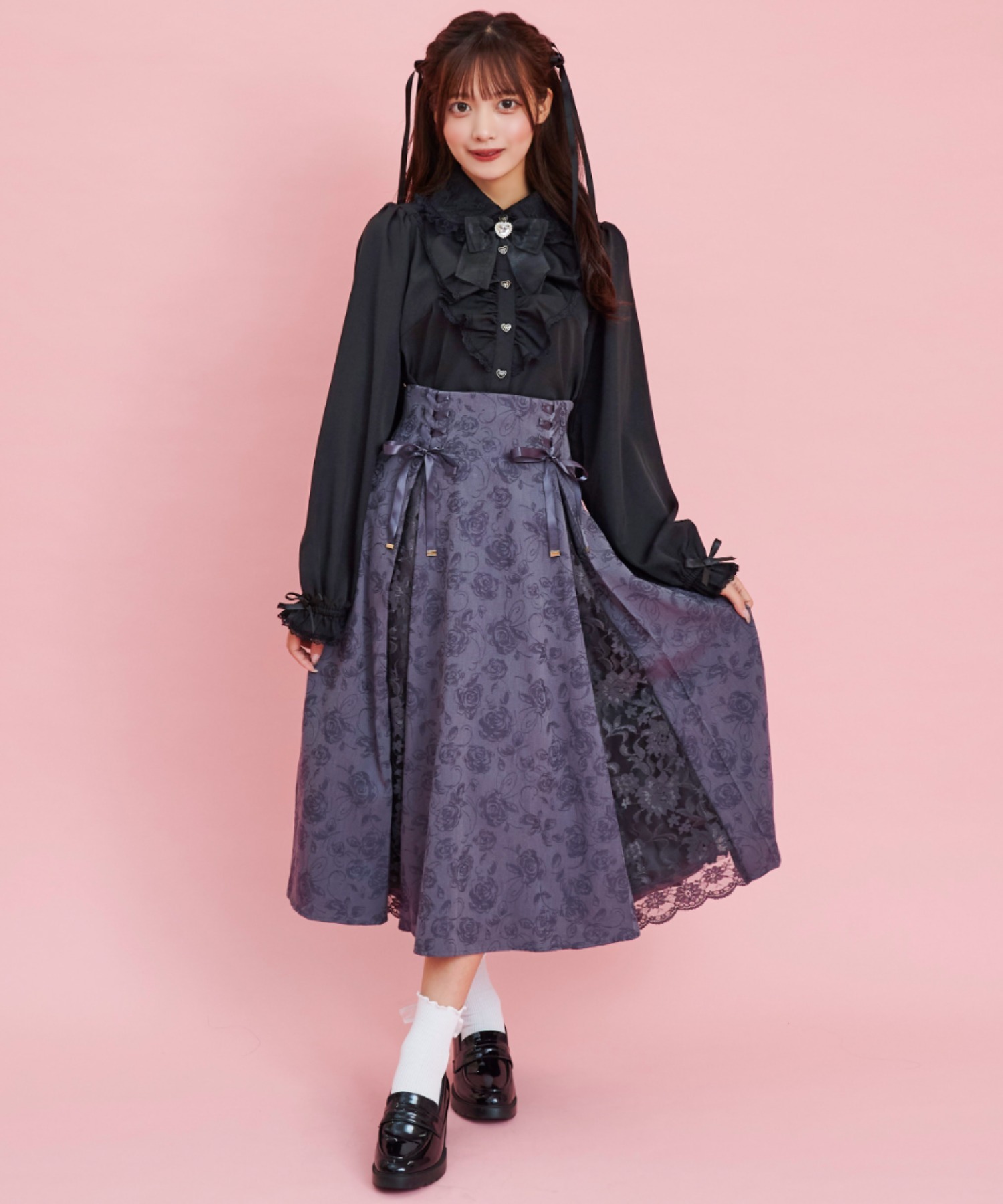 シークレットハニー Secret Honey レース襟ラッフルギャザー