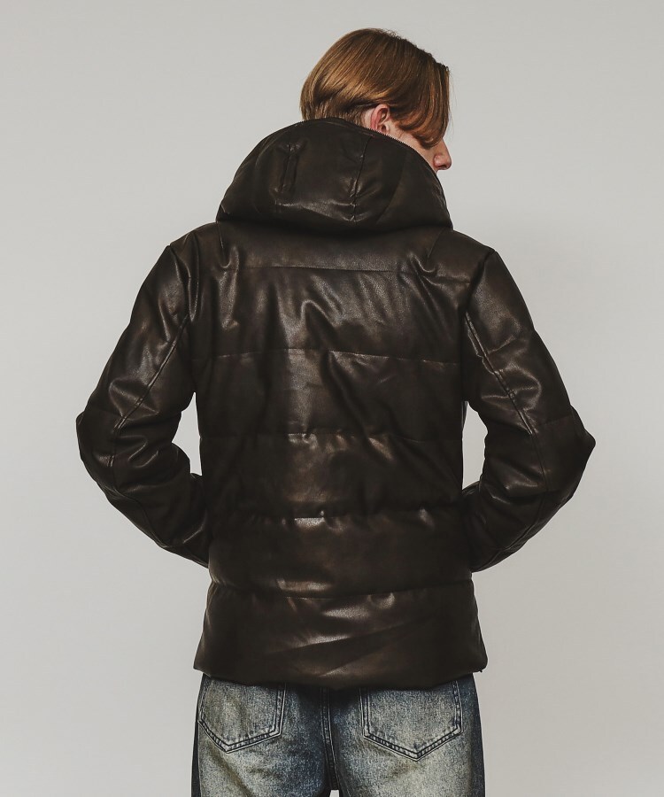 セール 70%OFF】レザー調パディングフードブルゾン(507546446 セール 70%OFF】レザー調パディングフードブルゾン(507546446