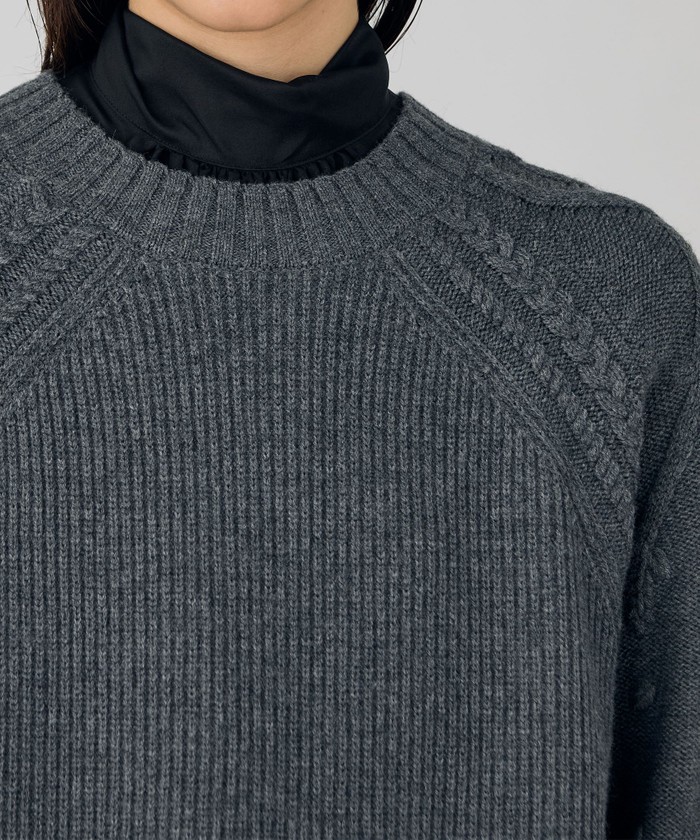 セール 30%OFF】セミウーステッドウール クルーネックプル セール 30%OFF】セミウーステッドウール クルーネックプル