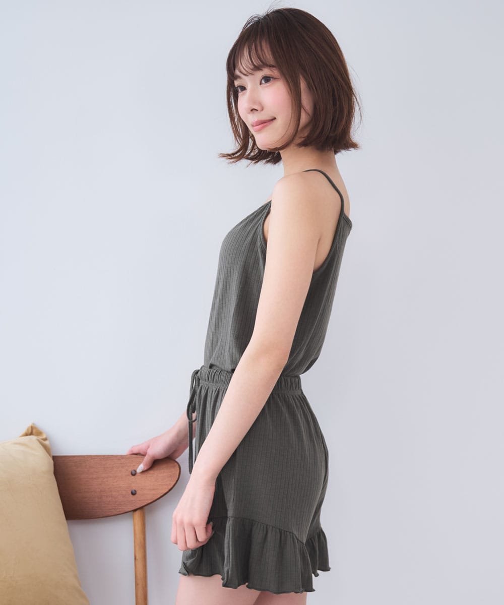 クーポン】【セール10%OFF】リブフリル ショートパンツ 3点