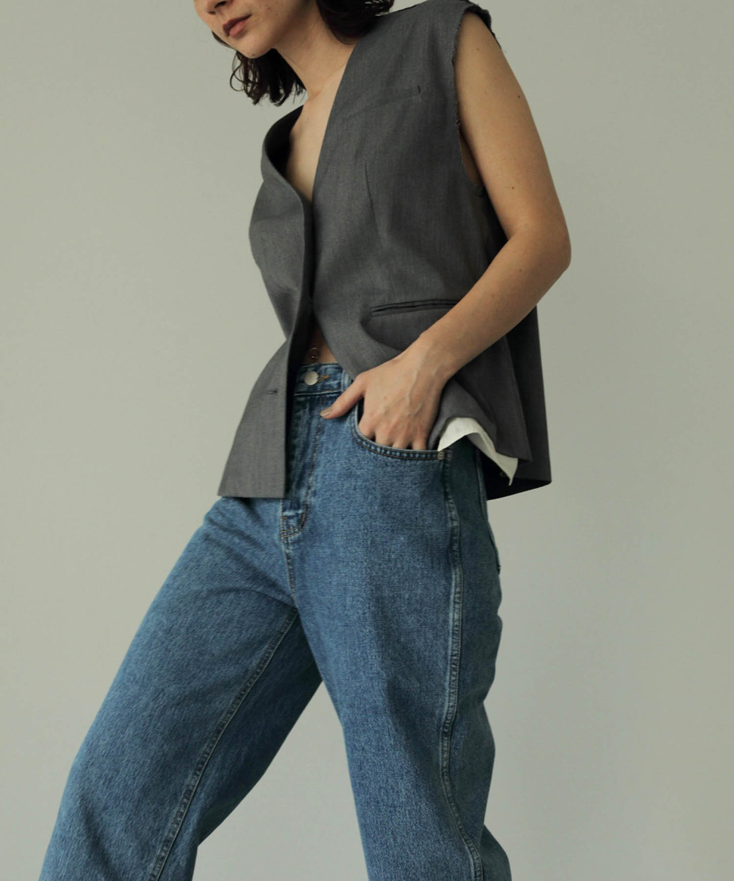 キャナルジーン CANAL JEAN anuke(アンヌーク) Cutoff Twill