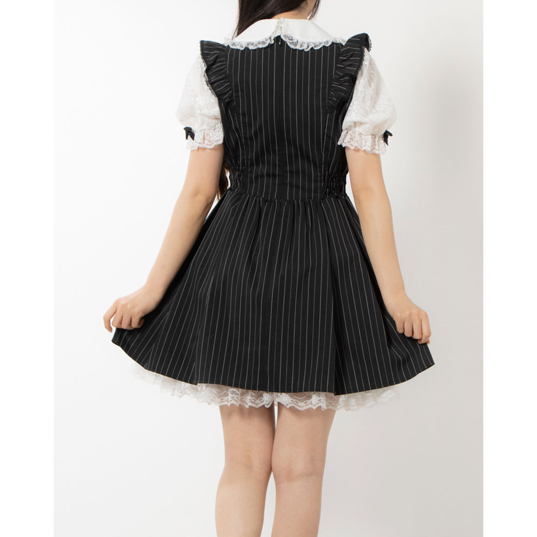 【シークレットハニー】 レース半袖ドッキングワンピース シークレットハニー Secret Honey レース半袖ドッキング