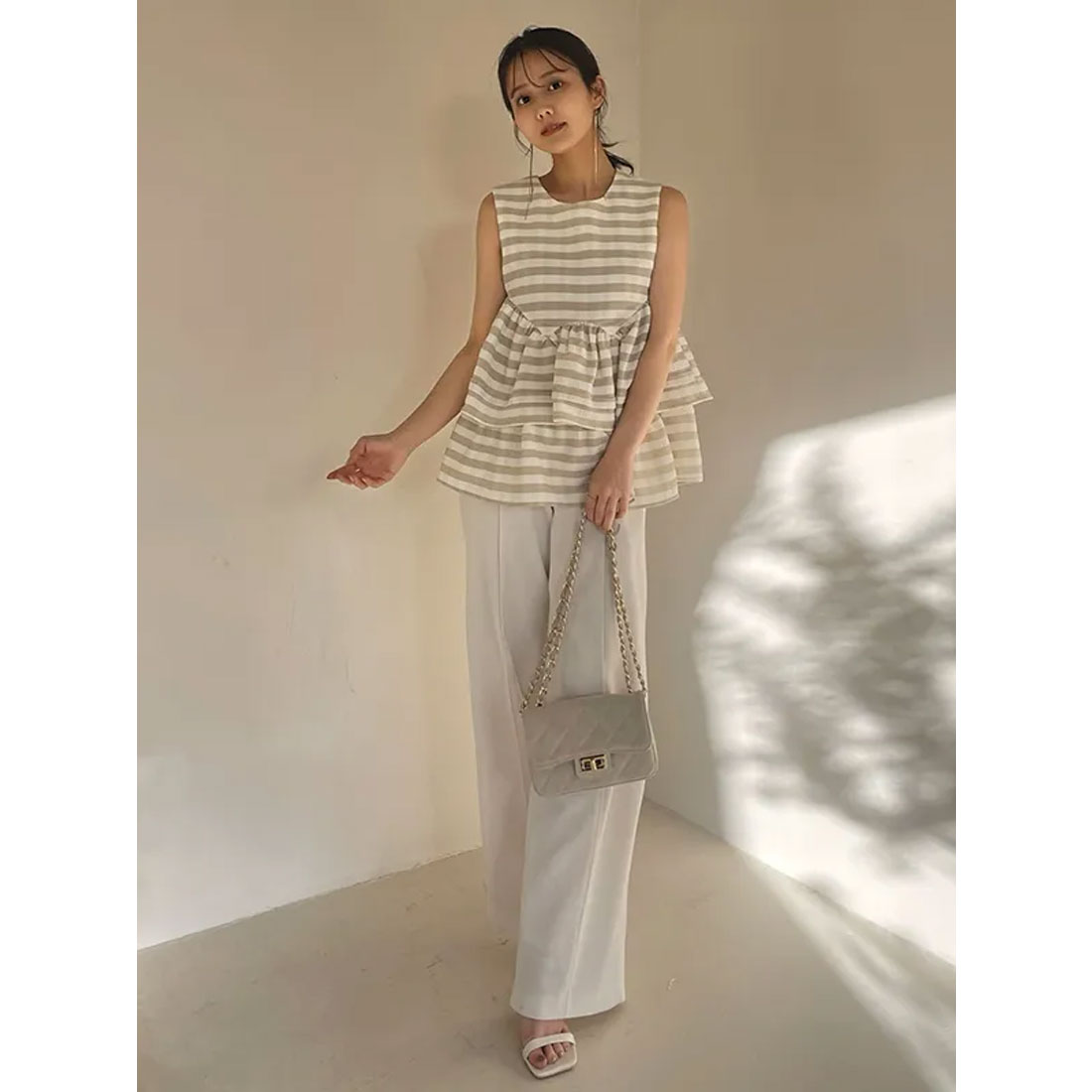 華麗 セール ピンタックストレート anuans 40%OFF】アニュアンス パンツ