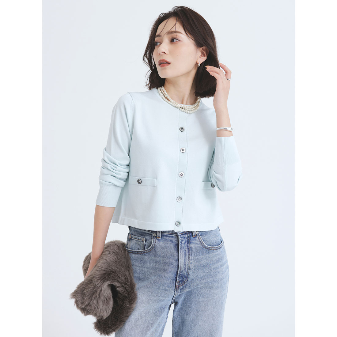 anuans バロックパールロングネックレス バロックパールロングネックレス(F WHITE): アクセサリーanuans