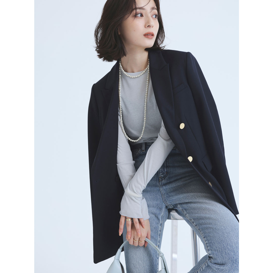 anuans アニュアンス バロックパールチェーンピアス アニュアンス anuans バロックパールロングネックレス(507189054