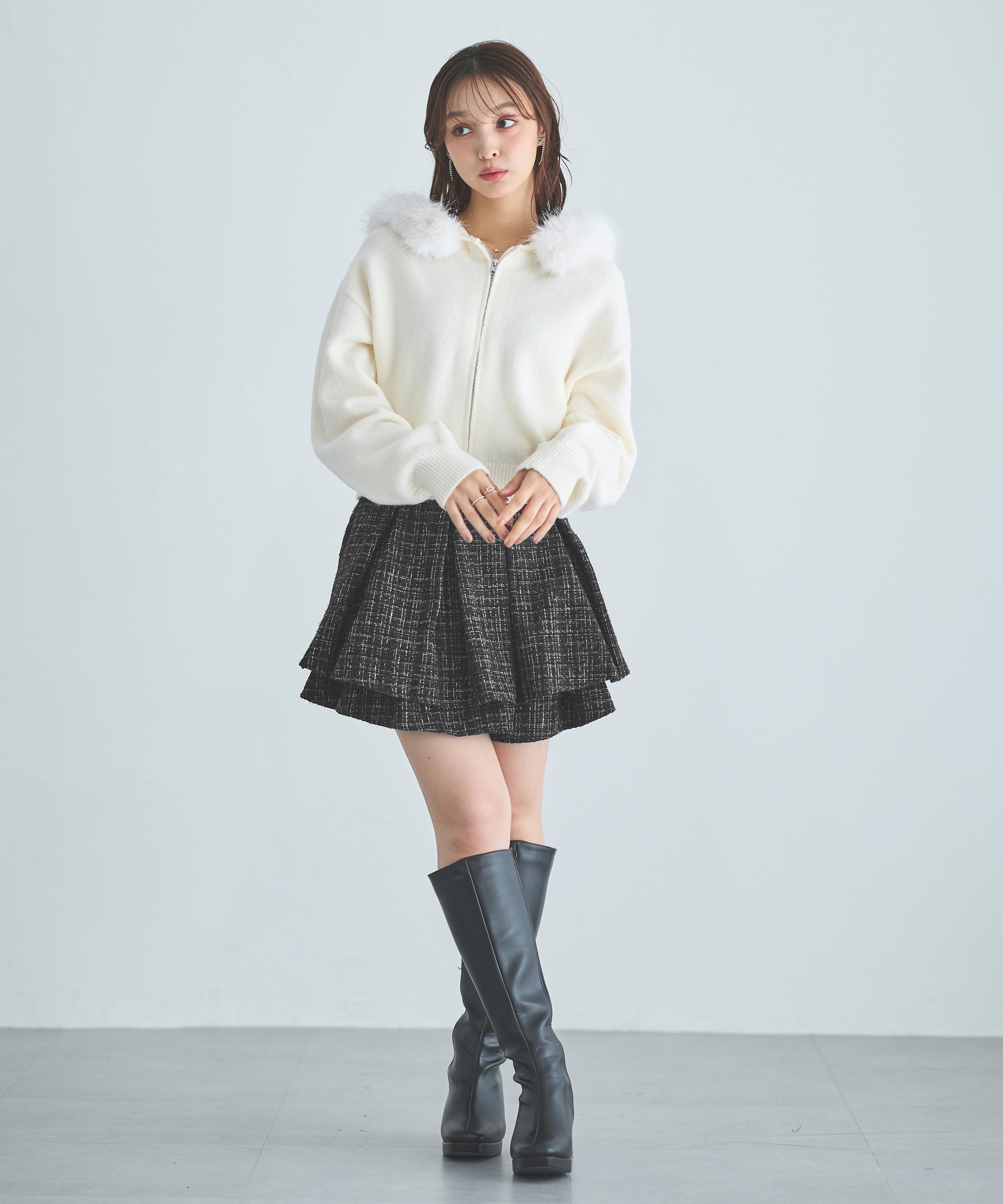 セール 55%OFF】イング INGNI 7Gファー付ニットパーカー