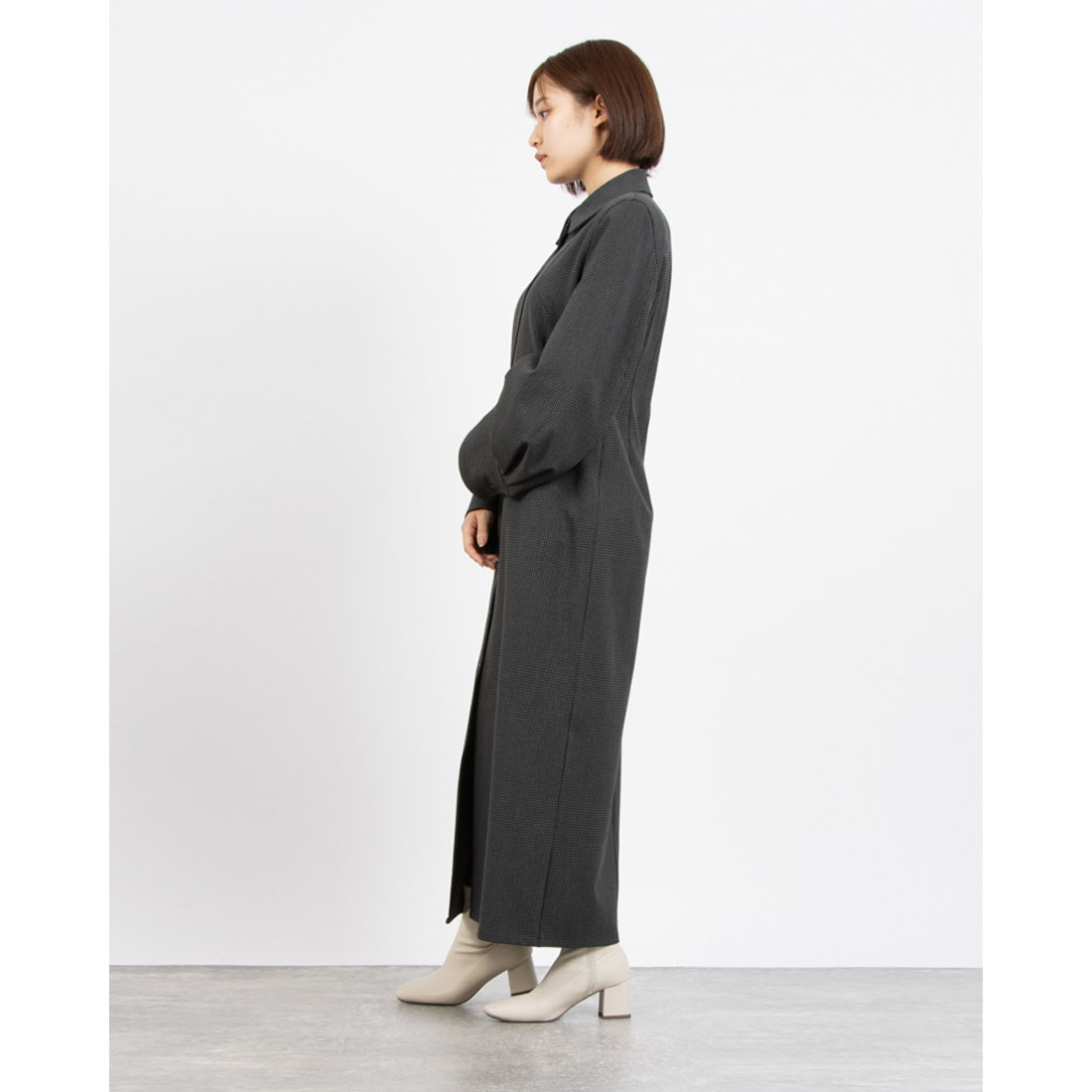 クラネ CLANE POWER SHOULDER CHECK SHIRT ONEPIECE(507546975 クラネ CLANE POWER SHOULDER CHECK SHIRT ONEPIECE(507546975