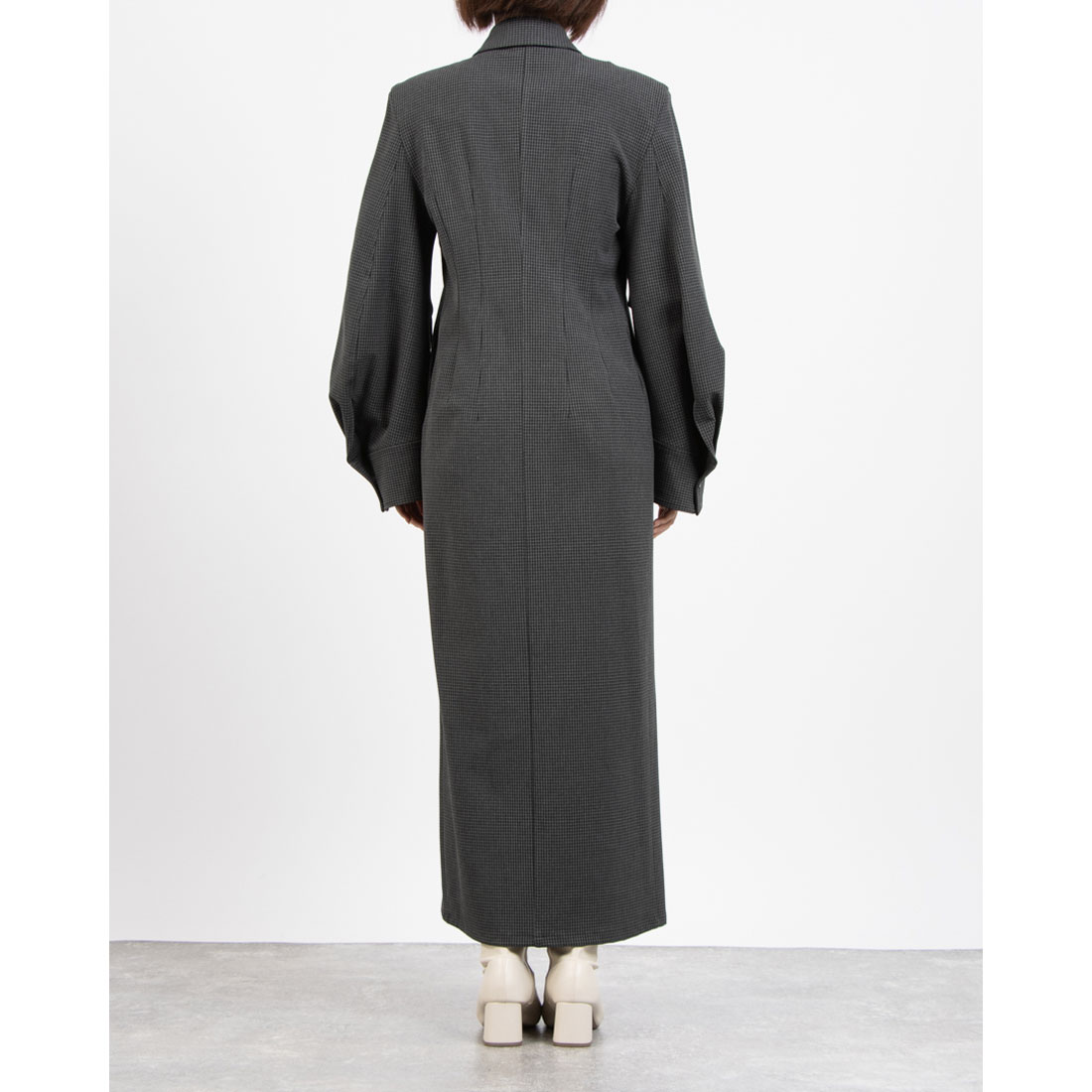 クラネ CLANE POWER SHOULDER CHECK SHIRT ONEPIECE(507546975