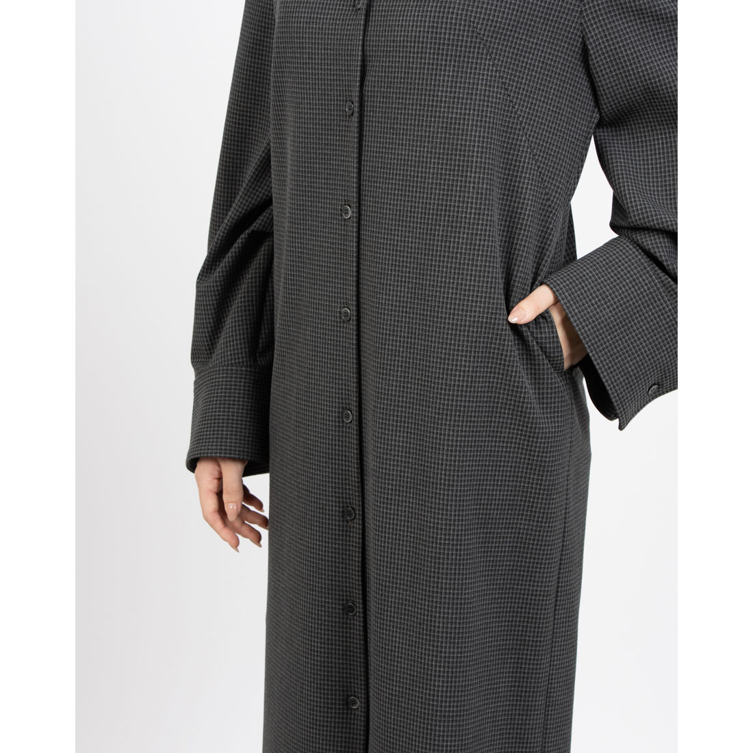 ワンピース CLANE POWERSHOULDER CHECK SHIRT ONEPIECE CLANE(クラネ)｜POWER SHOULDER CHECK SHIRT ONEPIECE