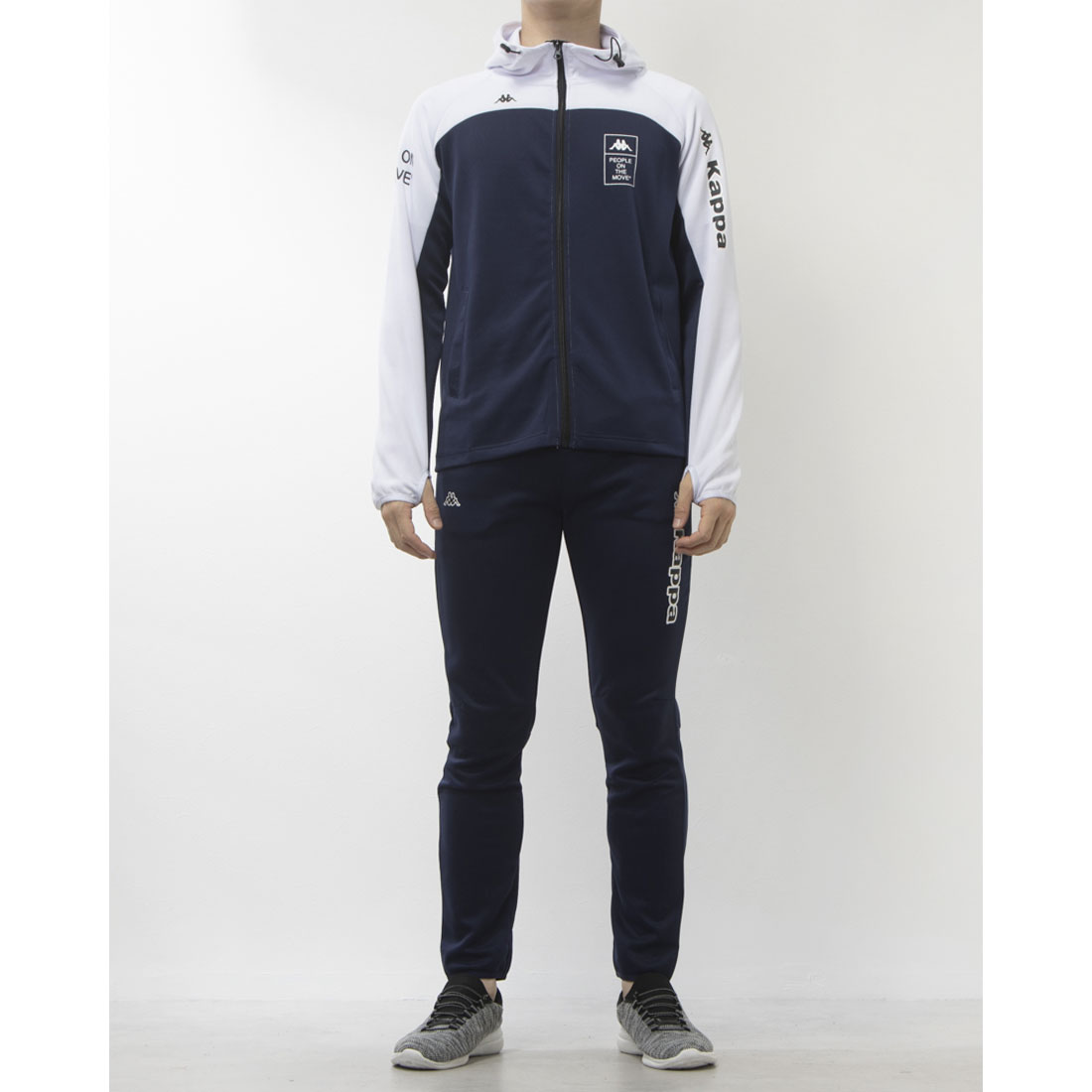 中古☆Kappa カッパ☆ITALIA胸ポケットジップアップパーカーM＆