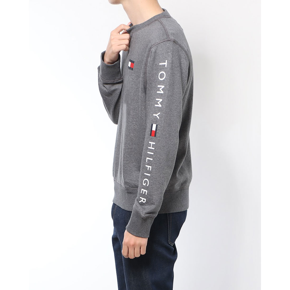 『トミーヒルフィガー』4221-403 ロゴトレーナー/Dグレー/L BOYS フラッグロゴトレーナー TOMMY HILFIGER トミー