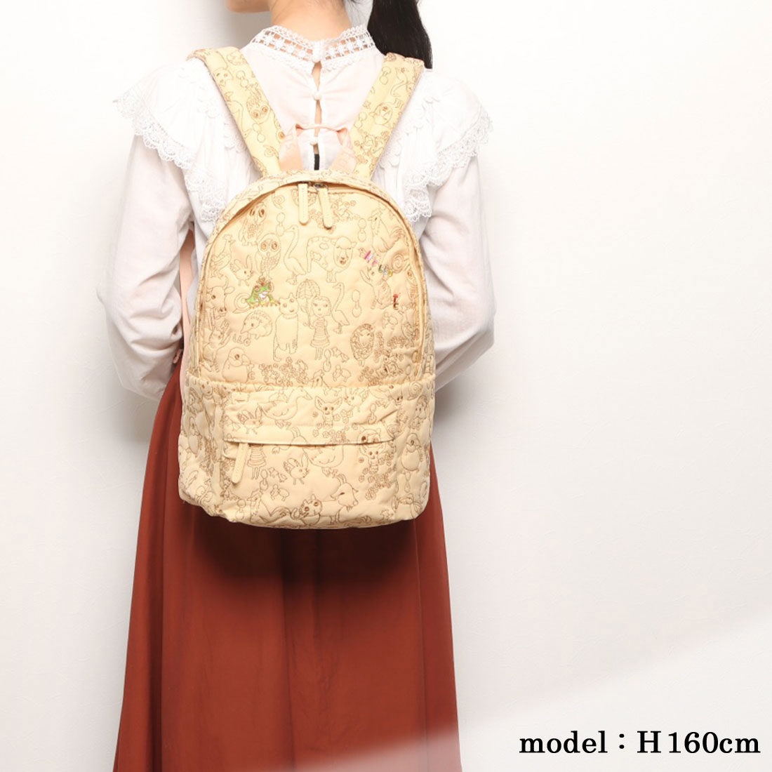 ツモリチサト キャリー tsumori chisato CARRY 森のどうぶつ刺繍 バックパック/リュック （パープル） -ファッション通販  FASHION WALKER