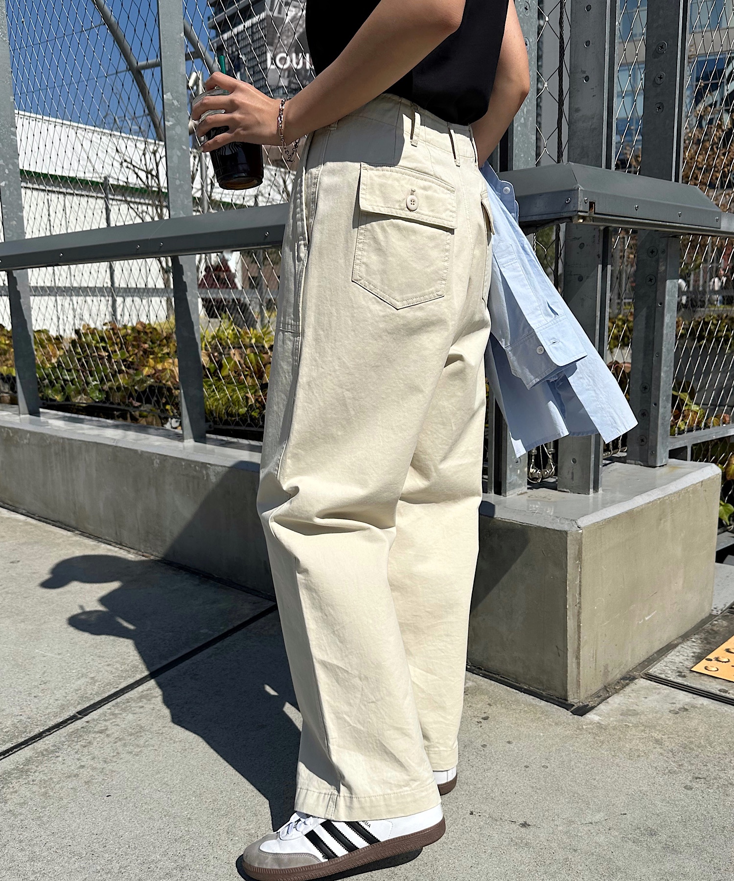 セール20%OFF】アンドミー andme ワイド ベイカー パンツ