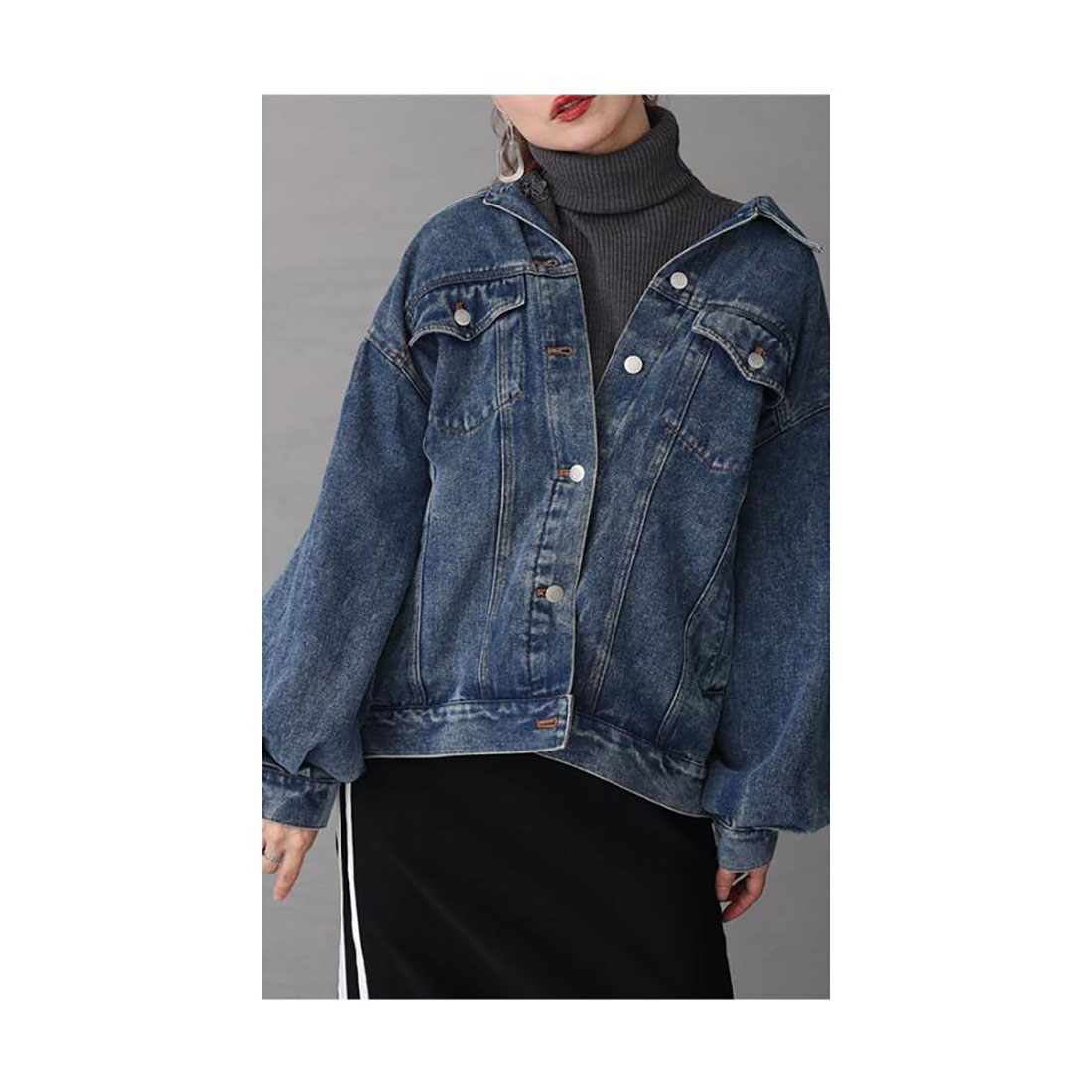 【2月末迄】ピエールカルダン　ダークデニム ジャケット＆スカート セット 2月末迄】ピエールカルダンダークデニム ジャケット＆スカート