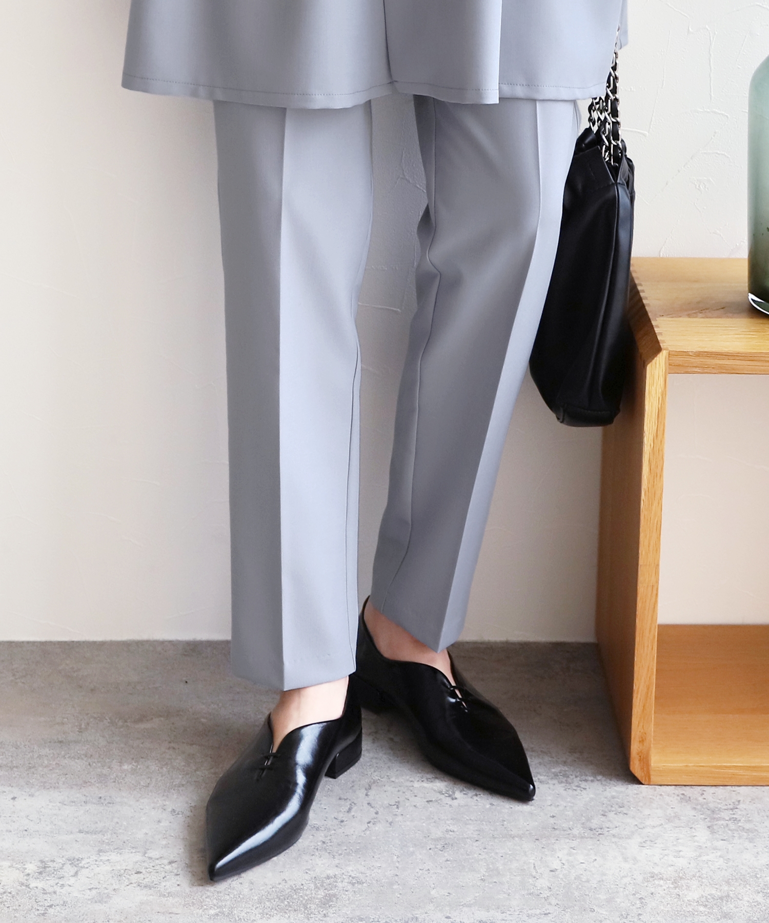 セール】レカ reca ペプラムベスト×テーパードパンツ2点セット セール】レカ reca ペプラムベスト×テーパードパンツ2点セット