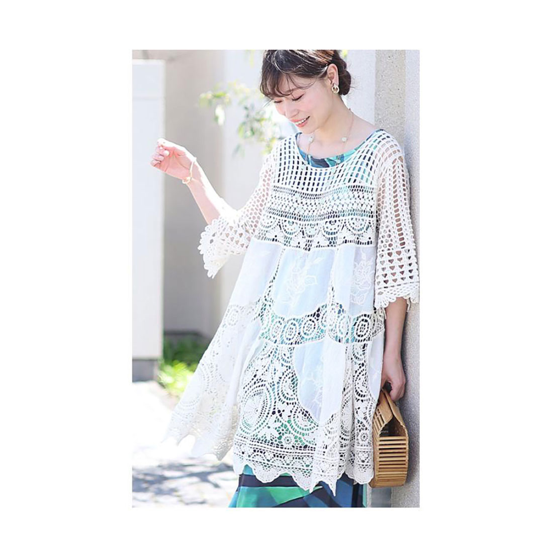 ⭐美品⭐ サワアラモード ケミカルレース 刺繍モチーフ