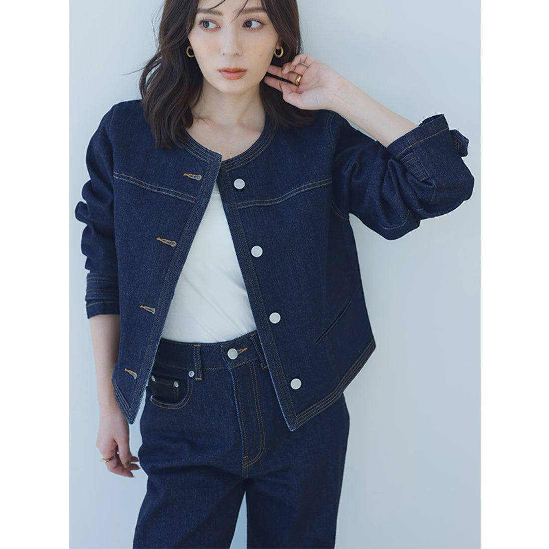 パンツ anuans wide leg denim Wide leg denim/マシンウォッシャブル（デニムパンツ/ジーンズ
