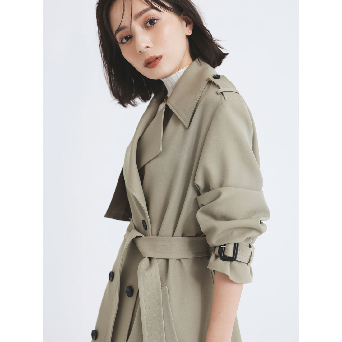 セール 40%OFF】アニュアンス anuans ウールギャバジントレンチ セール 40%OFF】アニュアンス anuans ウールギャバジントレンチ