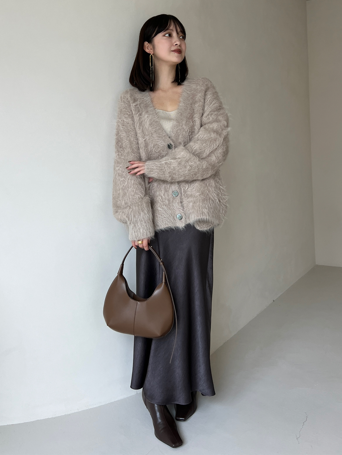 anuans アニュアンス　スーリーアルパカニットカーディガン anuans｜スーリーアルパカニットカーディガン | Rakuten Fashion