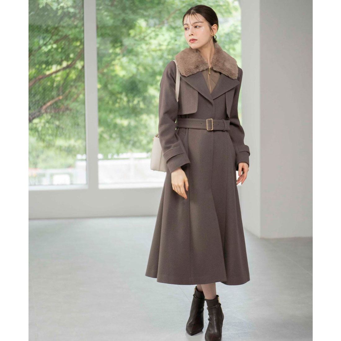 セール 40%OFF】ノエラ Noela ファー付マルチロングコート