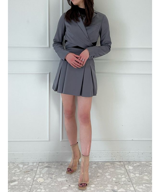 eimy istoire フロントクロスショートジャケット （BEIGE） エイミーイストワール eimy istoire フロントクロスショート