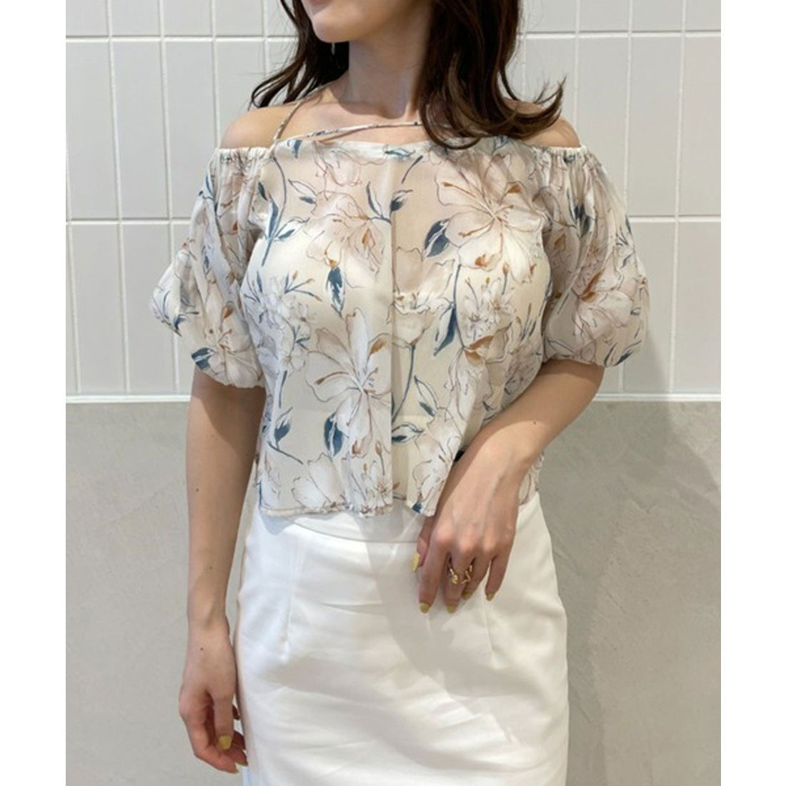 エイミーイストワール eimy istoire Effie flowerシアートップス