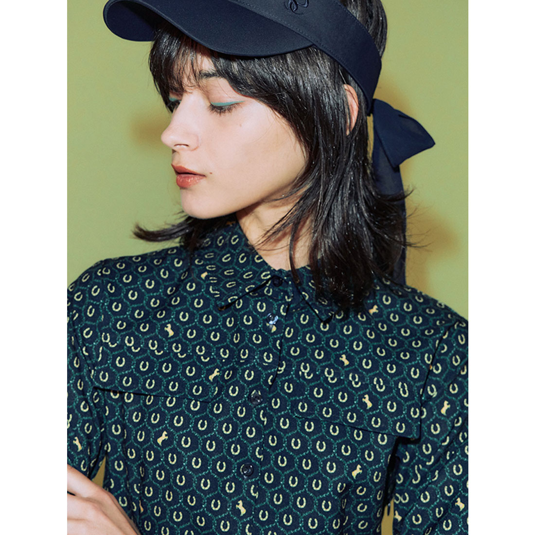 エイミーイストワール eimy istoire Horseshoe print シャツ
