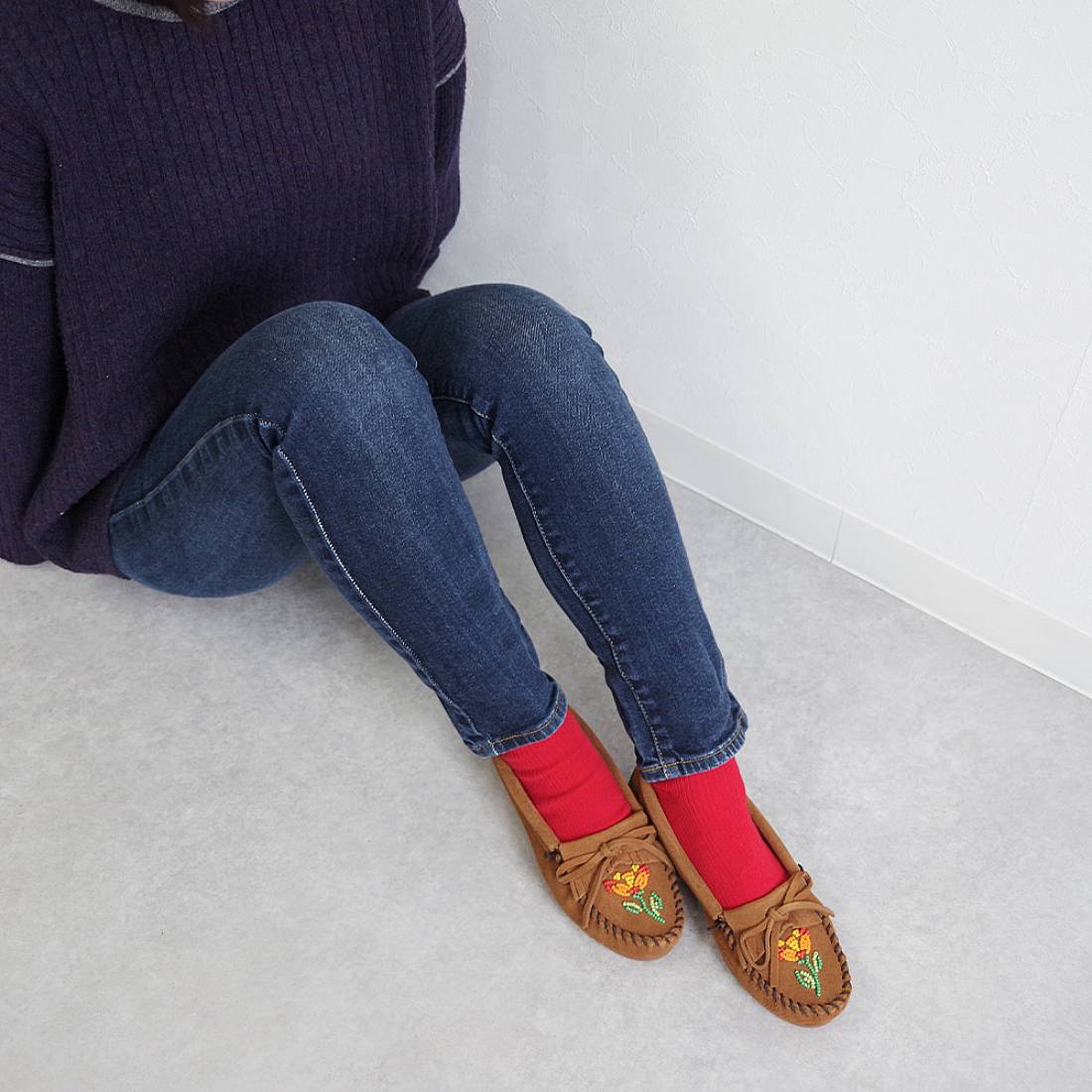 セール】ミネトンカ MINNETONKA ビーズモカシン ziigwan－602z