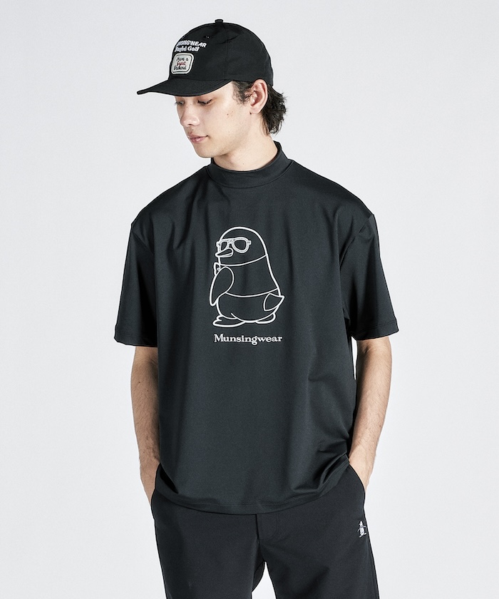 Munsingwearフード付き黒スウェットシャツ