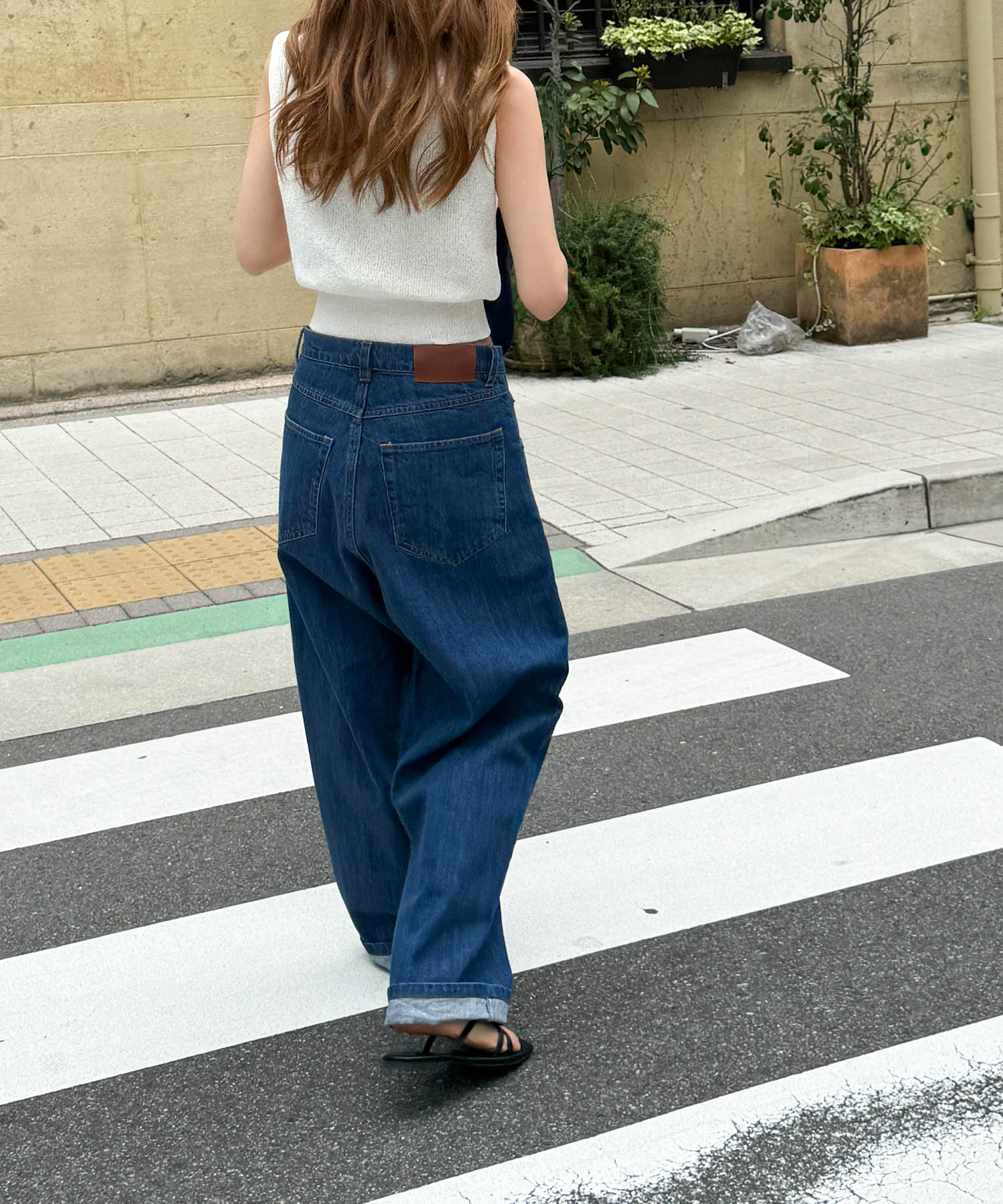 キャナルジーン CANAL JEAN choice_cnl テーパードデニムパンツ