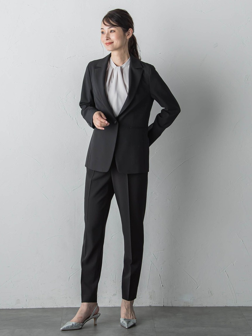 美品✨ LAUTREAMONT ロートレアモン パンツスーツ セット ブラック セール 30%OFF】ロートレアモン LAUTREAMONT SILK POLYブラウス