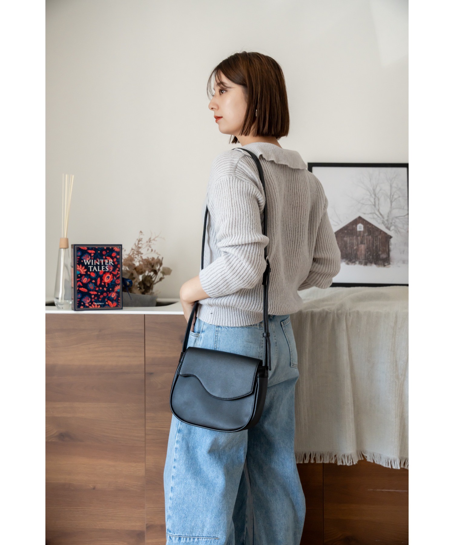 【なっち】 コメリナキャスケット、FURLA2wayバッグ2点 日本製 しわになりにくい小顔美人キャスケット(02_M 80_グレー