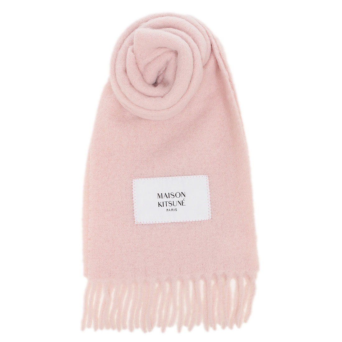 メゾンキツネ MAISON KITSUNE マフラー ベビー アルパカ ピンク メゾンキツネ MAISON KITSUNE マフラー ベビー アルパカ ピンク