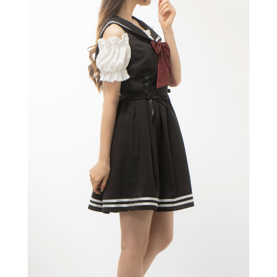 シークレットハニー　セーラー襟ミニワンピース　2着セット Secret Honey ワンピース バイカラーセーラーワンピース